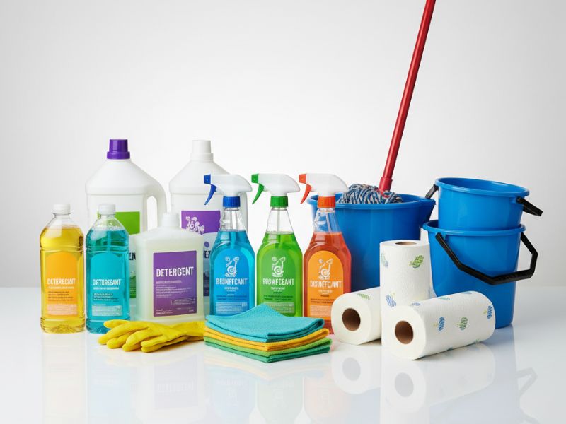 Industrial cleaning materials and hygiene products